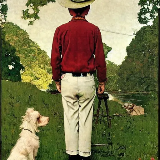 Prompt: a portrait of a character in a scenic environment by norman rockwell