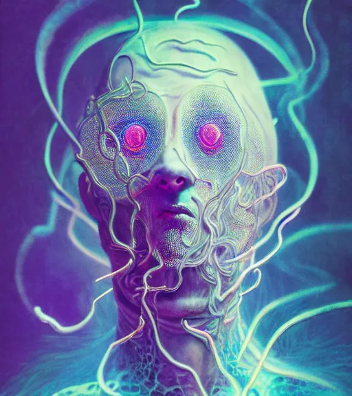 Image similar to ghost by dariusz zawadzki, kenneth blom, mental alchemy, james jean, pablo amaringo, naudline pierre, intricate, contemporary art, glitch, pastel color palette, hyper detailed, rendered in octane