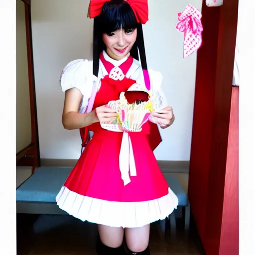 Image similar to kawaii japanese school girl in frilly dress