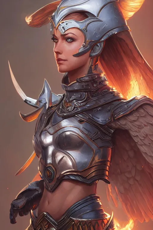 Image similar to amazon valkyrie athena, d & d, fantasy, portrait, highly detailed, headshot, digital painting, trending on artstation, concept art, sharp focus, illustration, art by artgerm and greg rutkowski and magali villeneuve