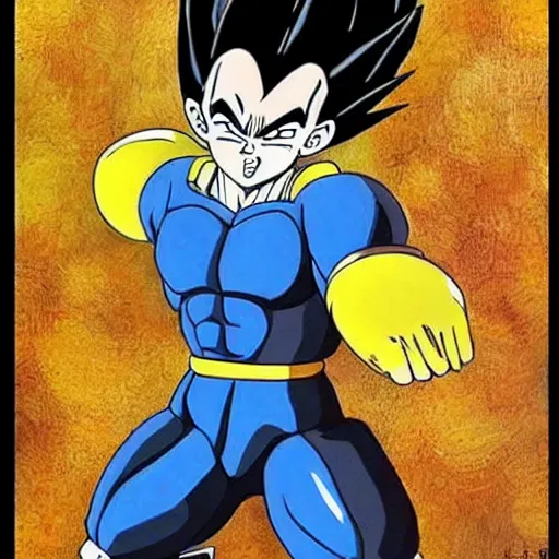 Image similar to vegeta by van gogh