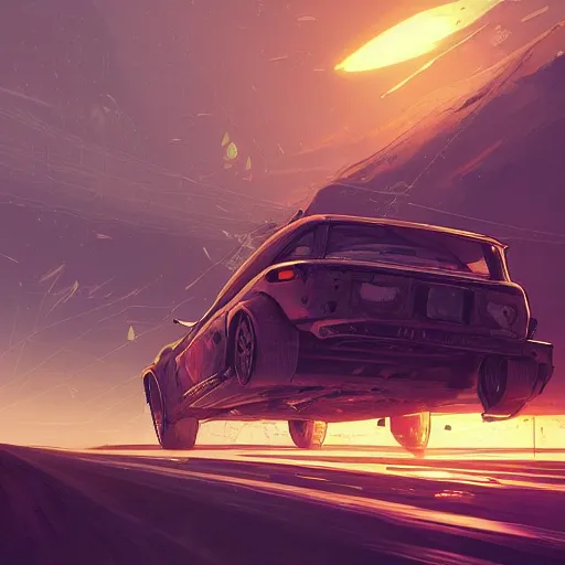 Image similar to solarpunk car, highway, sunny day, futurism, intricate, highly detailed, digital painting, artstation, concept art, smooth, sharp focus, epic landscape, art by akihiko yoshida and tim mcburnie and anato finnstark