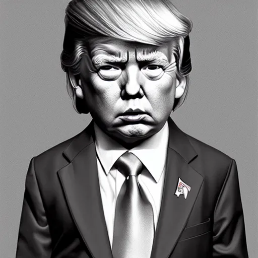 Prompt: portrait donald trump as a scowling toddler, fine art, award winning, desaturated, brown tones, intricate, elegant, sharp focus, cinematic lighting, digital painting, 8 k concept art, by michael hussar and greg manchess and brom and z. w. gu, 8 k