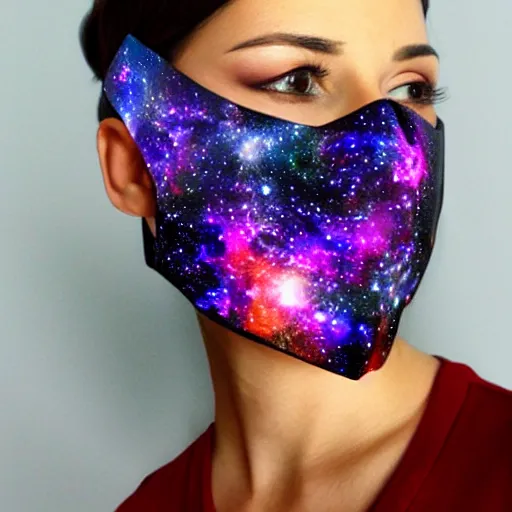 Image similar to galaxy gothic mask