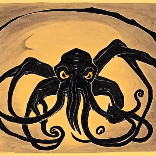 Image similar to cthulhu by qi baishi