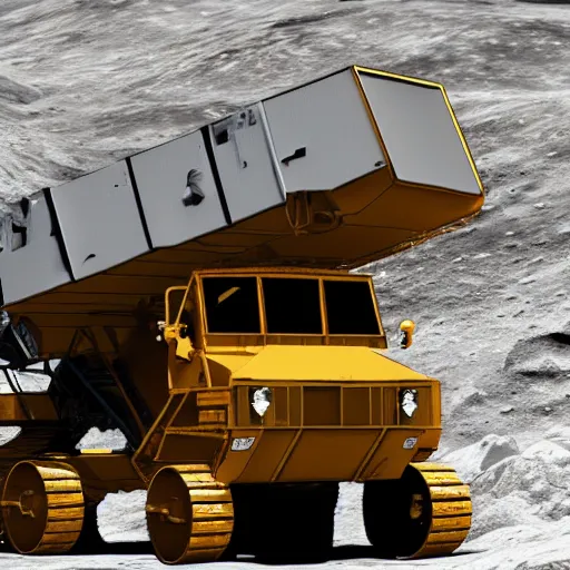 Image similar to a mining dump truck on the moon