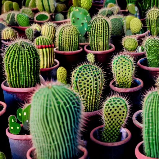 Image similar to a person made of cactus in a crowd