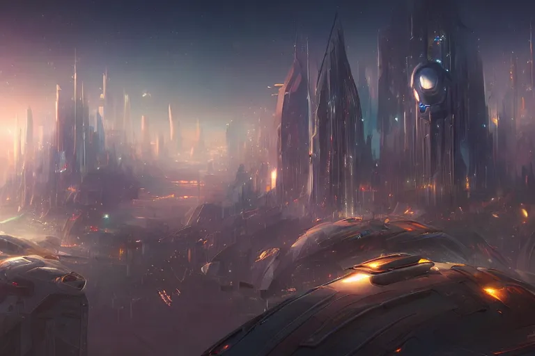 Image similar to a magical futuristic city by jessica rossier,