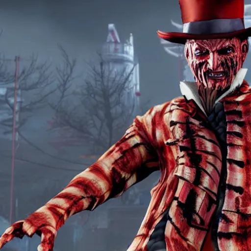 Prompt: freddy krueger in tekken 7, gameplay, fighting game,