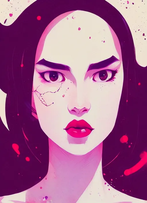 Image similar to highly detailed graffiti of a beautiful woman with a beutiful make up, by atey ghailan, by greg rutkowski, by greg tocchini, by james gilleard, by joe fenton, by kaethe butcher, pink, celeste, cream and white color scheme, award winning details, trending on instagram