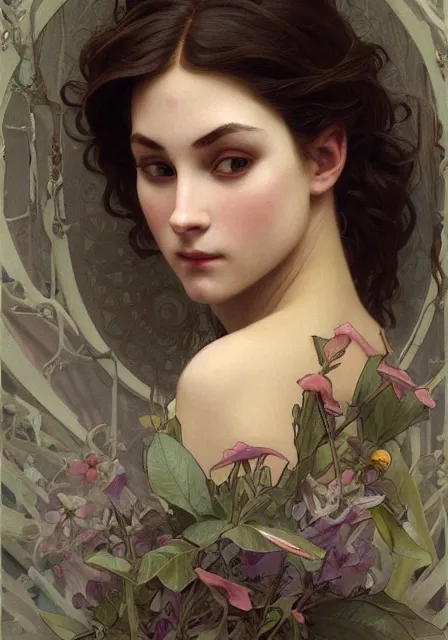 Image similar to злая санса демон, intricate, elegant, highly detailed, digital painting, artstation, concept art, smooth, sharp focus, illustration, art by artgerm and greg rutkowski and alphonse mucha and william - adolphe bouguereau