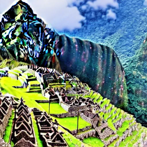 Image similar to Kaiju in Machu picchu