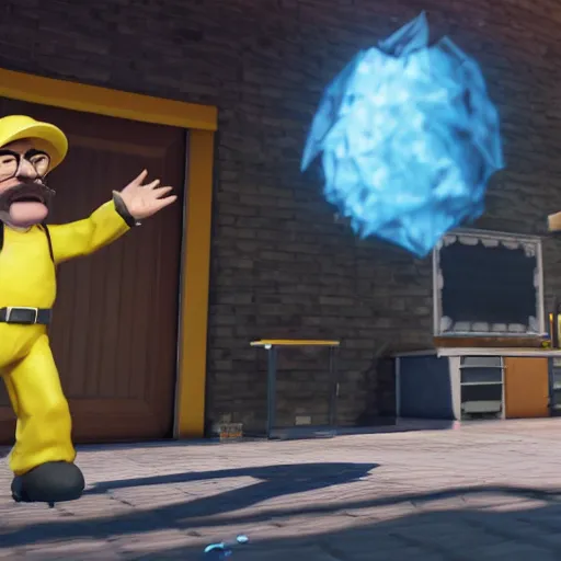 Prompt: walter white in supersmash bros Unreal Engine 5, UE5 Render, in-game screenshot