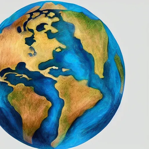 Image similar to the earth in center, pencil, trending on artstation, cgsociety