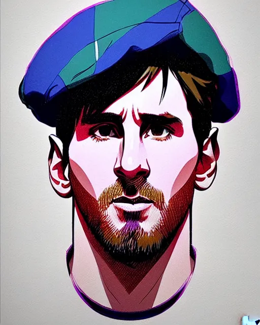 Prompt: messi with a beret | | very very anime!!!, fine - face, audrey plaza, realistic shaded perfect face, fine details. anime. realistic shaded lighting poster by ilya kuvshinov katsuhiro otomo ghost - in - the - shell, magali villeneuve, artgerm, jeremy lipkin and michael garmash and rob rey