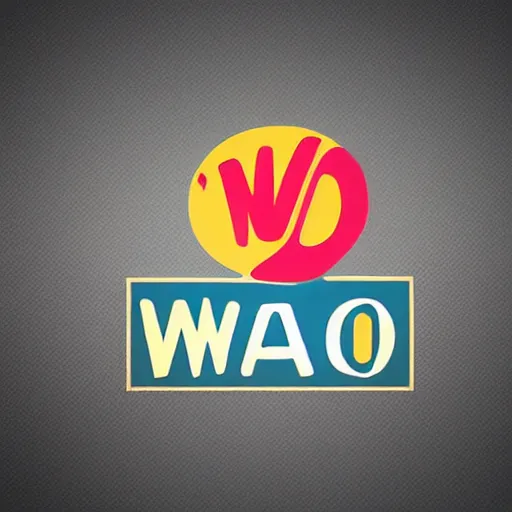 Prompt: a logo design that says waio