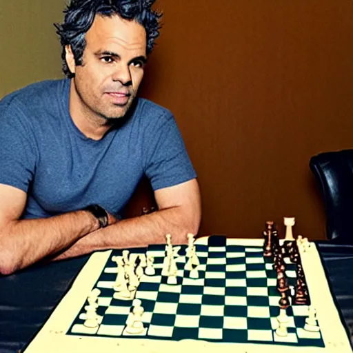 Image similar to mark ruffalo playing chess