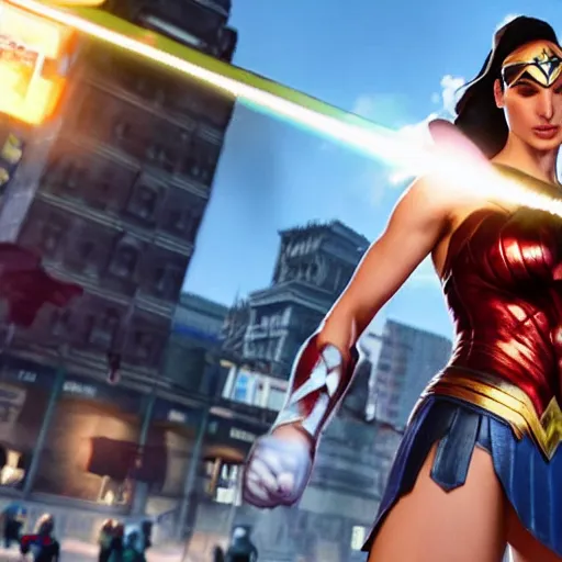 Image similar to gal gadot in street fighter 5,