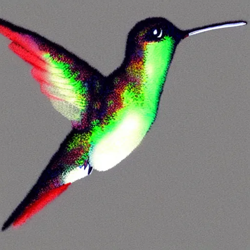 Image similar to ultra realistic cybernetic !!! hummingbird