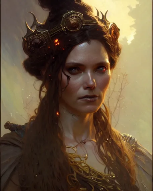 Image similar to woman witch, fantasy character portrait, ultra realistic, concept art, intricate details, highly detailed by greg rutkowski, gaston bussiere, craig mullins, simon bisley, alphonso mucha