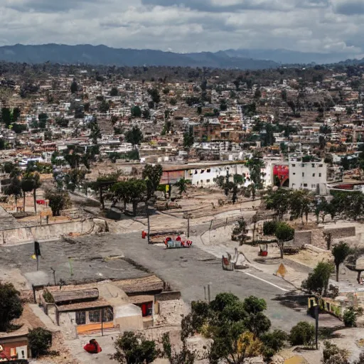 Prompt: Photo of Tlaxcala in a dystopian distant future. Dark. Realistic. 4k.