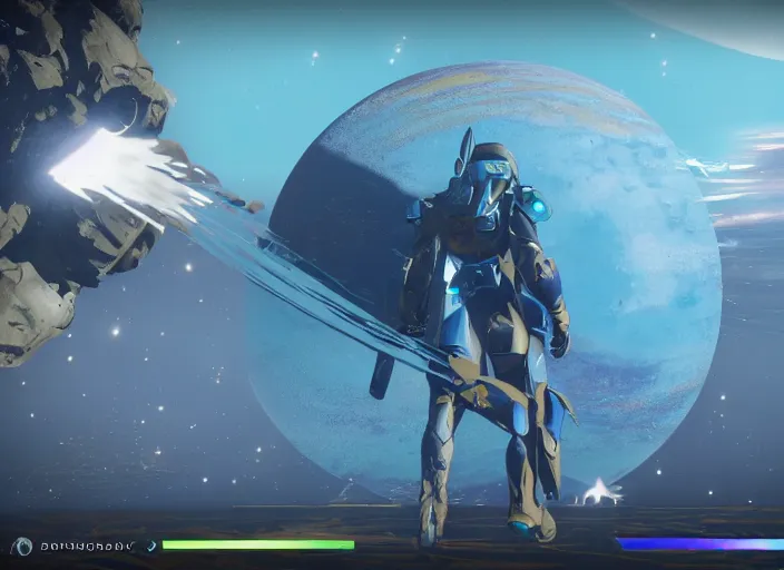 Image similar to neptune planet in Destiny 2, highly detailed 4k in-game screenshot leak datamine from reddit