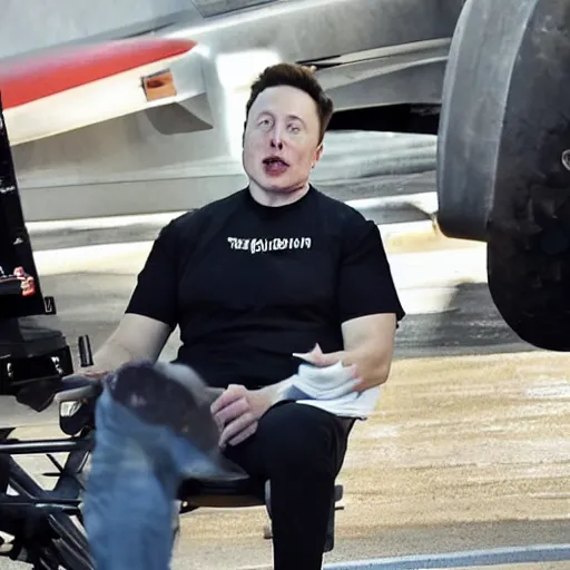 Prompt: photo of Elon Musk eating a basketball