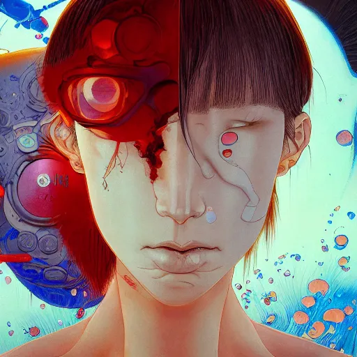 Prompt: prompt : linage 2 portrait soft light painted by james jean and katsuhiro otomo and erik jones, inspired by akira anime, smooth face feature, intricate oil painting, high detail illustration, sharp high detail, manga and anime 1 9 9 9