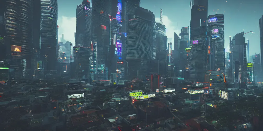 Prompt: a photo of 8k cyberpunk singapore, cinematic lighting, trending on artstation, 4k, hyperrealistic, focused, extreme details, unreal engine 5, cinematic, masterpiece
