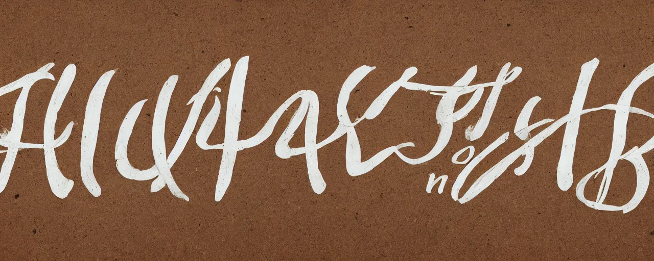 Image similar to The word 'ballast' in a script typeface made of poured oil