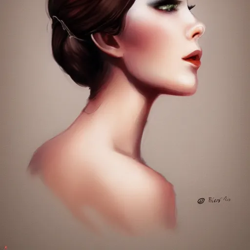 Image similar to a beautiful and elegant queen by wlop, black ponytail, closeup headshot,, 8 k, closeup, high detailed, smooth, trending on artstation, digital illustration.