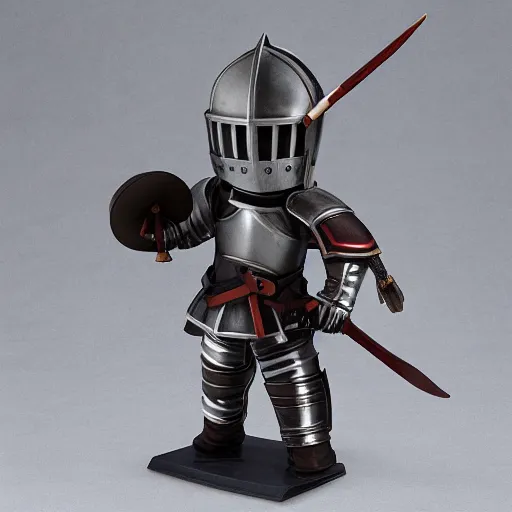 Prompt: knight, nendroid figure of a knight, product picture