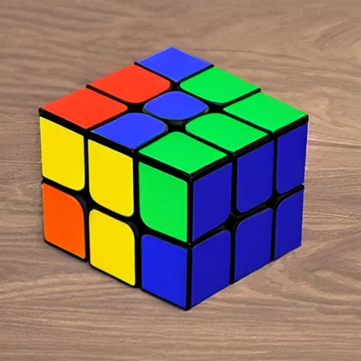 Image similar to a rubix cube made of lightning