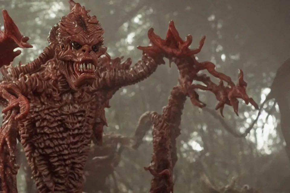 Prompt: still image of a demogorgon from stranger things in the sopranos