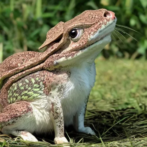 Image similar to photo of a hybrid between a rabbit and a frog