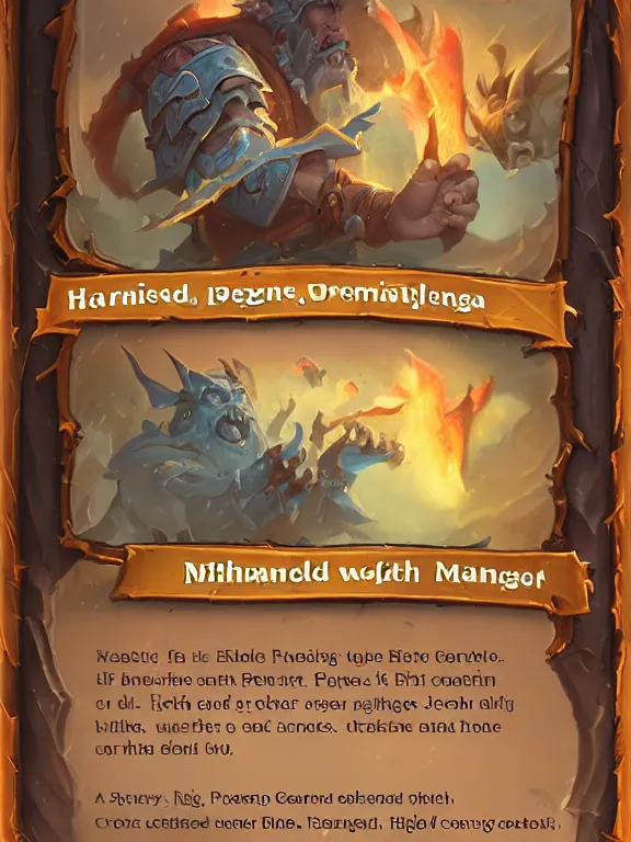 Image similar to card template, picture frame, hearthstone card game art frame, art piece frame, bright masterpiece artstation. 8 k, sharp high quality artwork in style of jose daniel cabrera pena and greg rutkowski, concept art by tooth wu, blizzard warcraft card game, magic the gathering art, hearthstone card game,