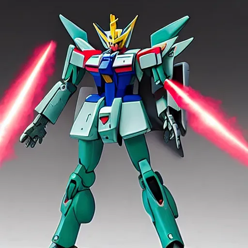 Prompt: a gundam battle model