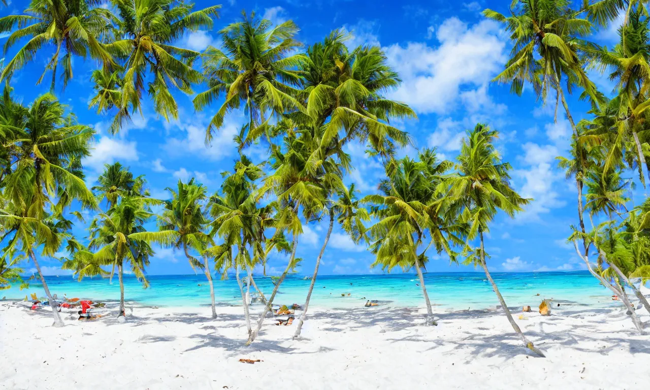 Image similar to coconut on paradise beach