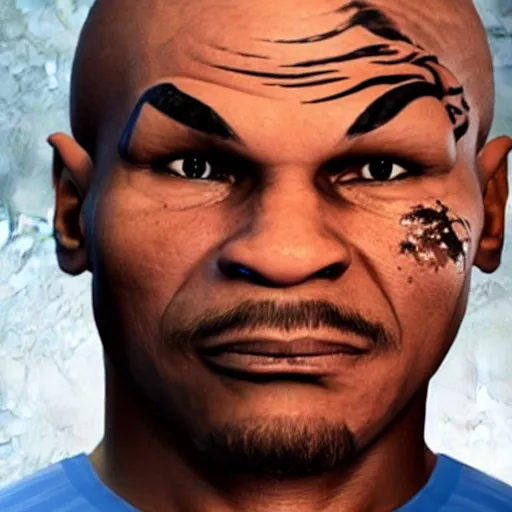 Image similar to mike tyson, super skinny, he is dying, he is in a hospital bed, super realistic, hyper detailed.