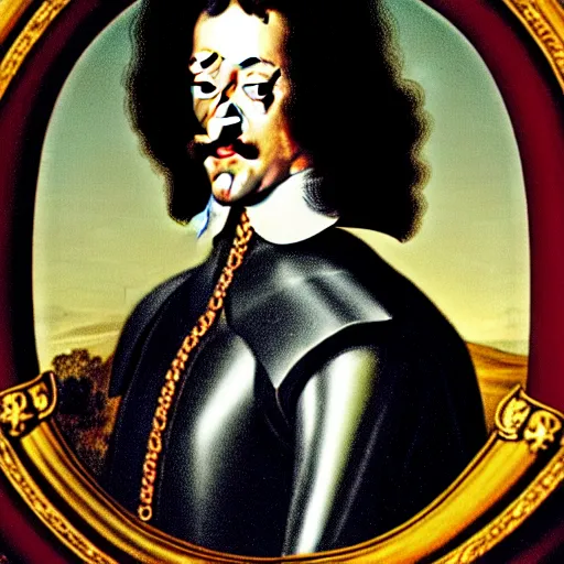 Prompt: Charles II of Spain, Zuckerberg, the last Habsburg ruler of the Facebook Empire, standing portrait by John Closterman, prompt byghee