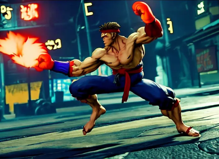 Image similar to ` william dafoe in street fighter v ( 2 0 1 7 ), dynamic pose, official media, ps 4 in - game cinematic, 5 k