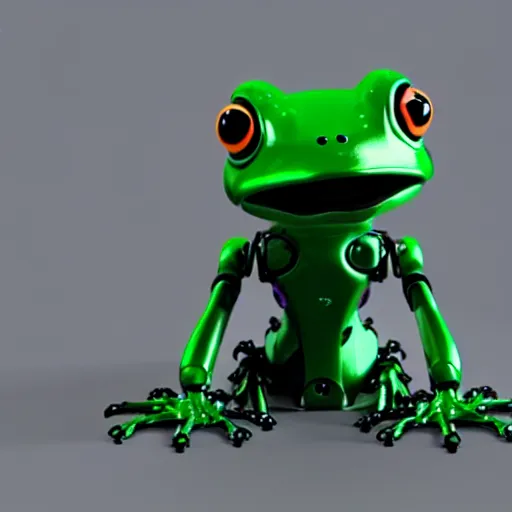 Prompt: a robot frog made by Boston dynamics:: Photorealistic:: 4K:: 3D