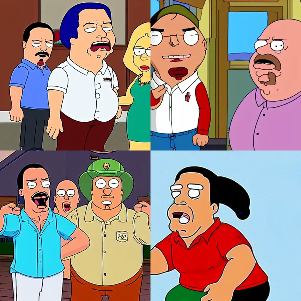 Prompt: ice t as a character on family guy, cartoon tv show