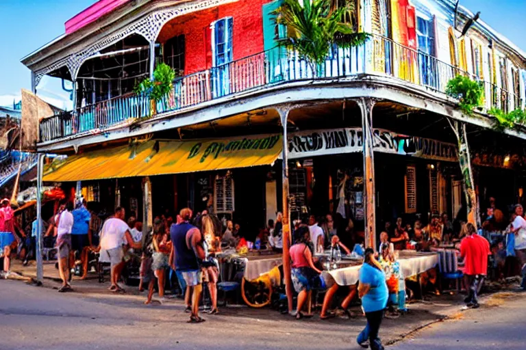 Prompt: Frenchmen Street Food at Swamp head,