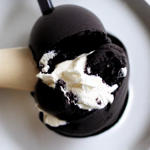 Image similar to dreamy black icecream