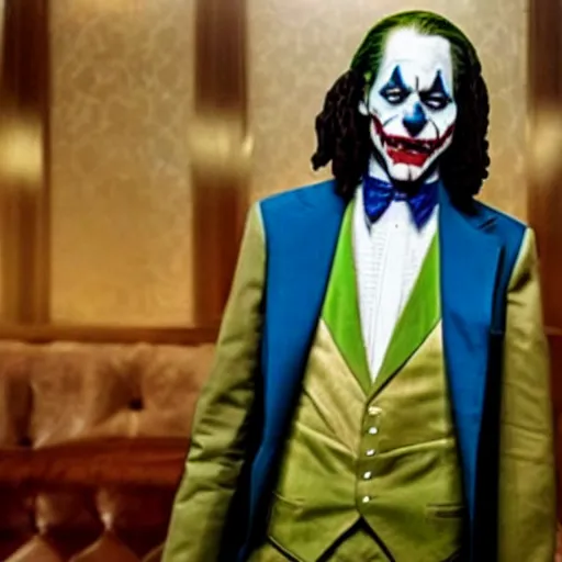 Image similar to film still of Snoop Dogg as the Joker in the new Joker film