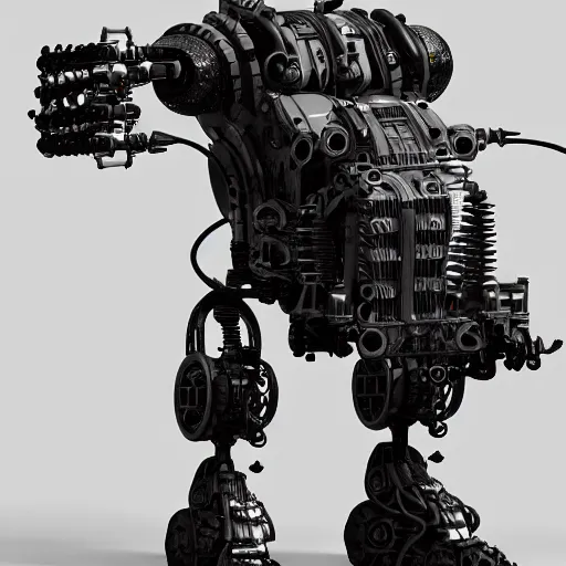Prompt: a concept art character that resembles a machine, very detailed, screws, cables, rust, volumetric illumination, octane render, trending artstation, 8 k