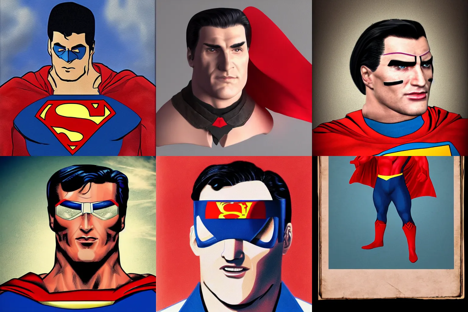 Prompt: soviet russian superman with an eyepatch, photorealistic
