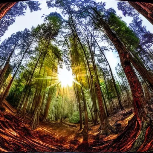 Image similar to walking around in heaven, GoPro, fisheye lens, high resolution 8k,