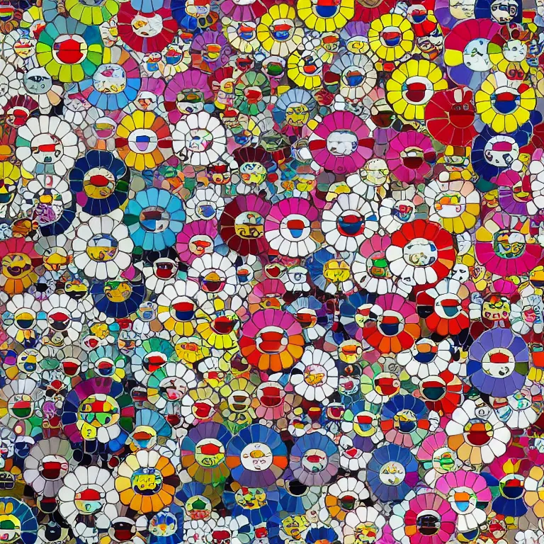 Prompt: japanese fan pattern, strong lines and bold colors, takashi murakami, digital painting, highly detailed, intricate, elegant, artstation, concept art, beautiful,